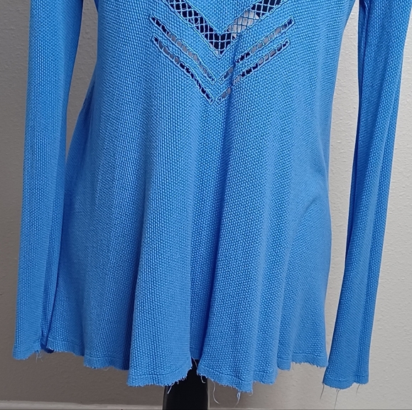 Free People Moonrise Cutout Boho  Long-sleeve Thermal Top - Picture 9 of 14